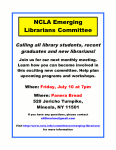 Emerging Librarians July Meeting.