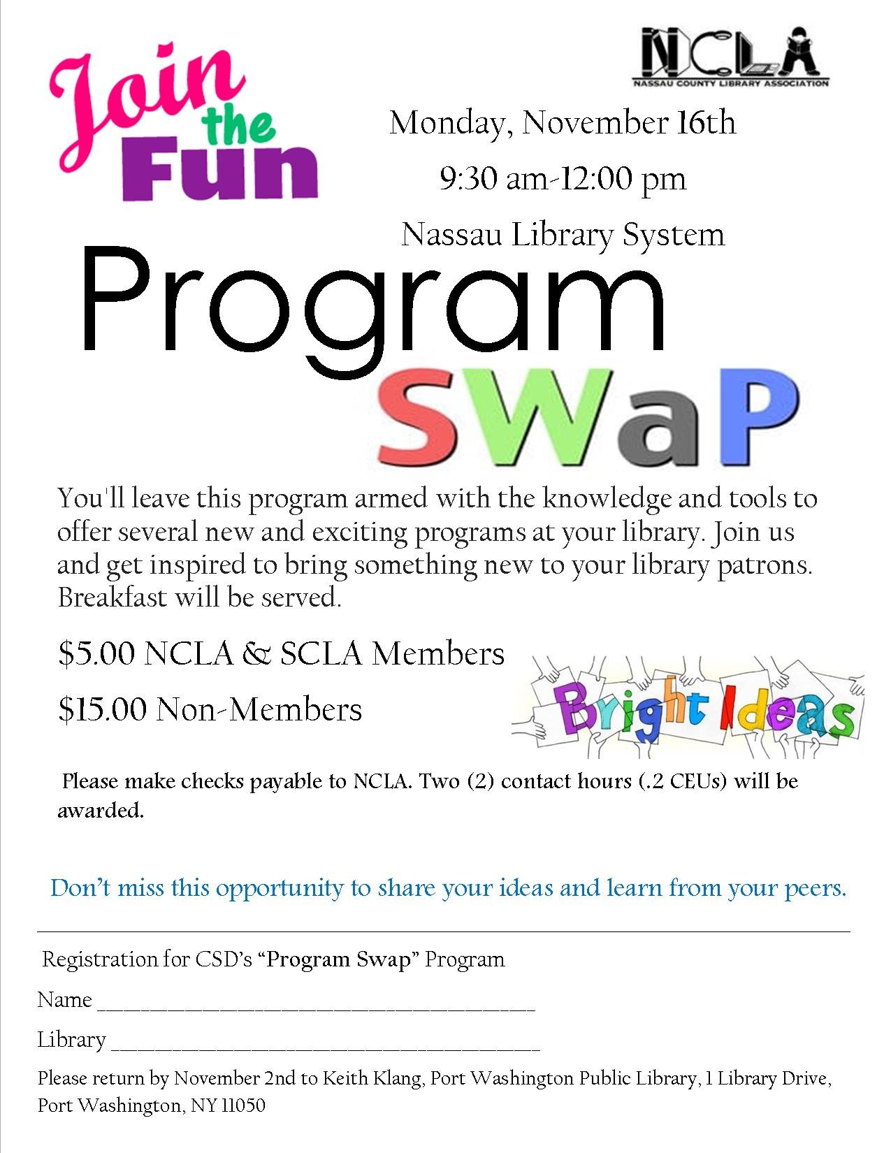 CSD Division Program Swap 2015.